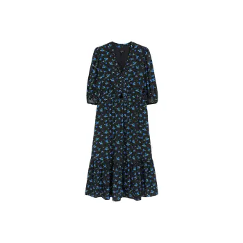 Bebe FW24 Short Sleeved Dresses Women's Black Multicolor