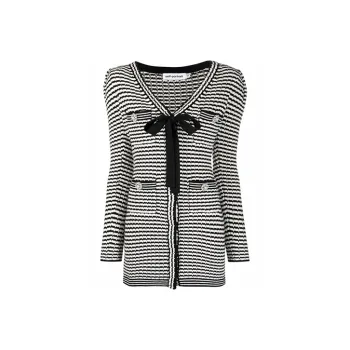 Self-portrait Long-Sleeved Dresses Women's Black/White