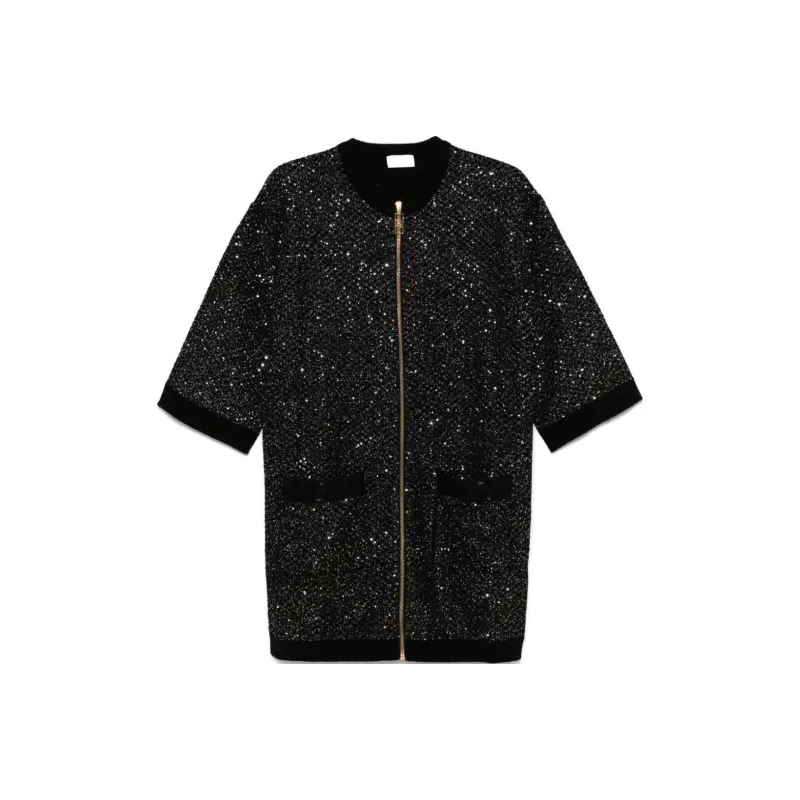 Elisabetta Franchi Sequin Thread Mini Dress-0