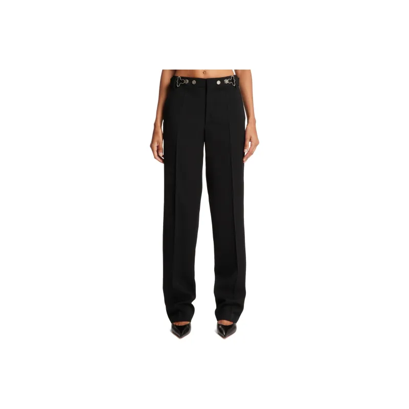Jean Paul Gaultier Overall Buckle Belted Pants 'Black'-0