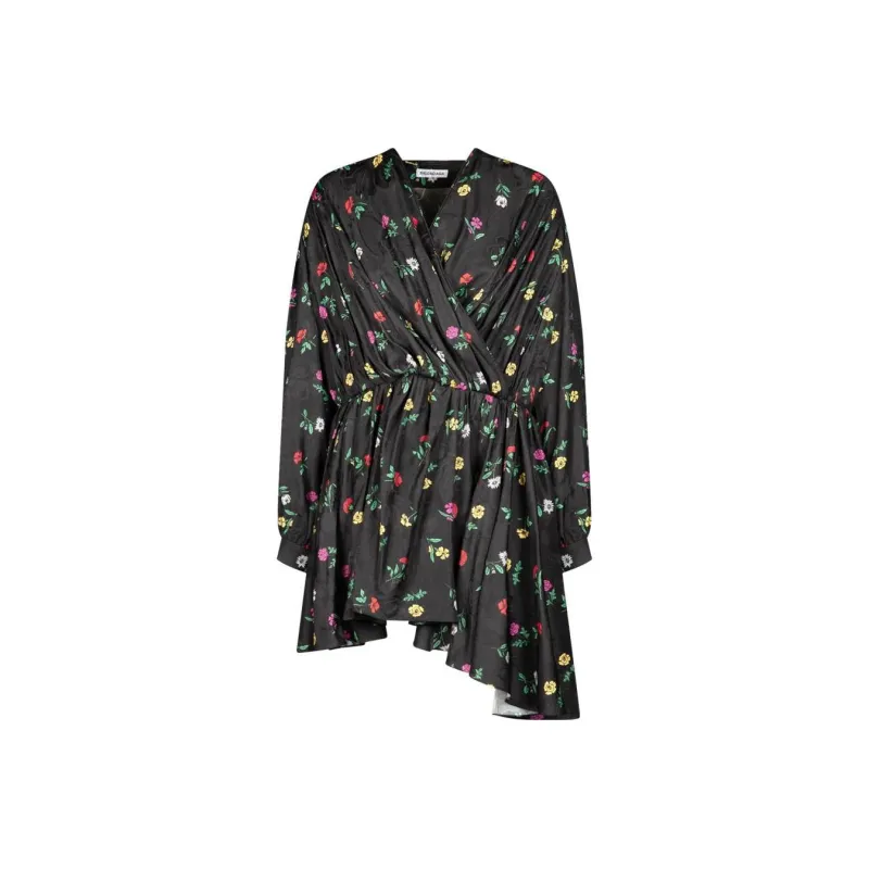Balenciaga Long-Sleeved Dresses Women's Black-0