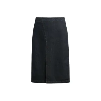 ZARA Denim Long Skirts Women's Black
