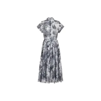 DIOR Quarterly New Products Short-Sleeved Dresses Women's White