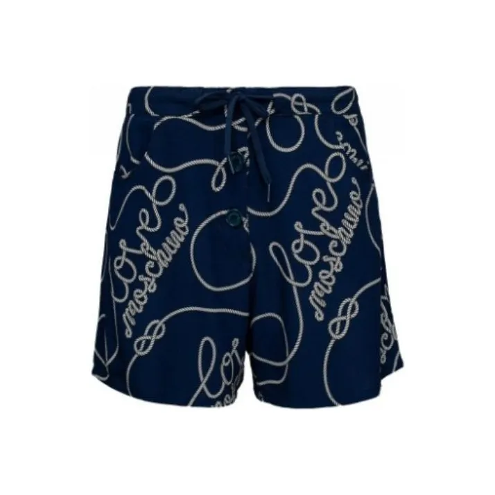 LOVE MOSCHINO Casual Shorts Women's Blue-0