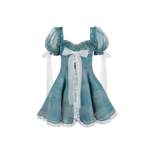 Selkie Collection SS24 Short Sleeved Dresses Women's Monet Lotus Pond Print
