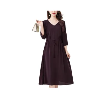 To The West Long Sleeved Dresses Women's Maroon