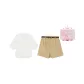 Clothing Set (White Shirt+Khaki Shorts) (Gift Box Set)