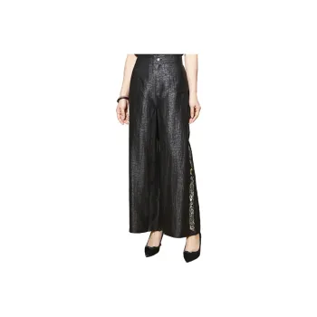 Yi Mengyuan Silk Casual Pants Women's Black