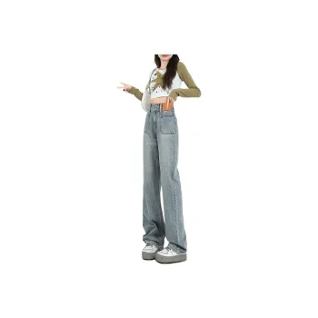 Weixi Jeans Women's Vintage Green