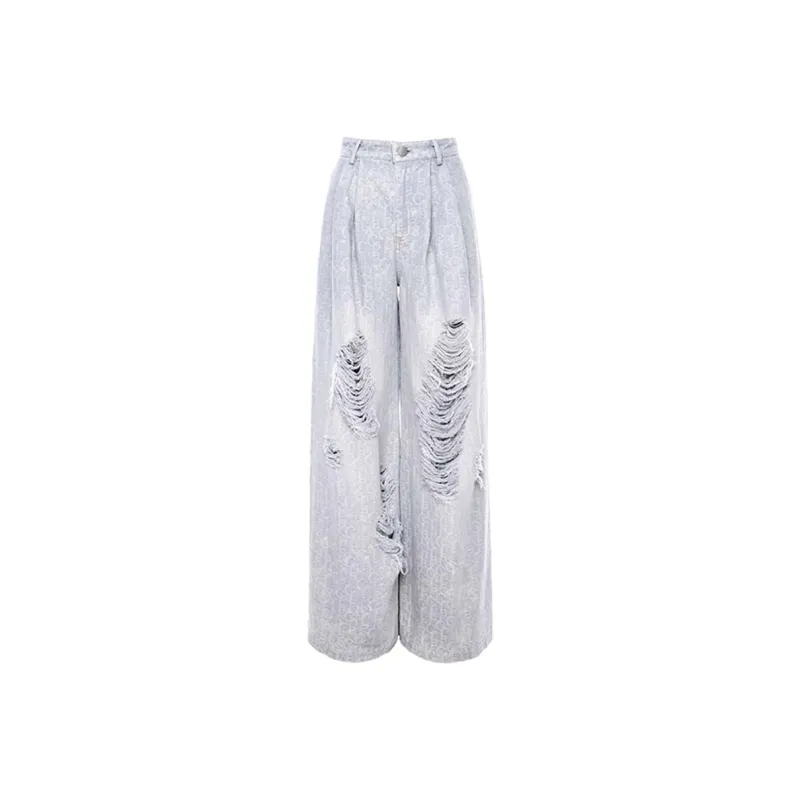 Laurence & Chico Wide Leg Thin Jeans Women's Gray-0