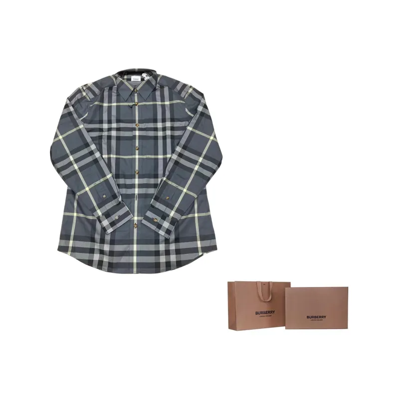 Burberry Shirt Men's Light Blue-11
