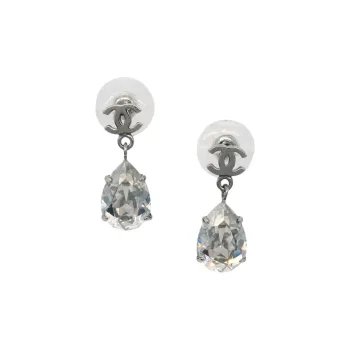 CHANEL 2012 Cc Teardrop Earrings
