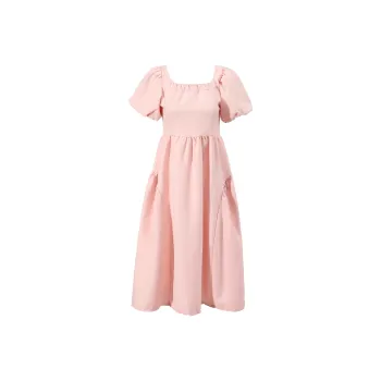 Zukizuki Short-Sleeved Dresses Women's Pink