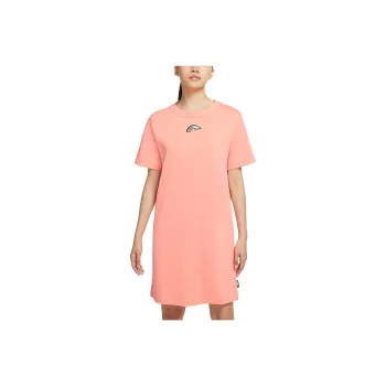 Nike Sportswear Short Sleeved Dresses Women's Frenzied Dark Red