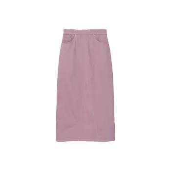 Fstudio Denim Half Length Long Skirt Women's Pink
