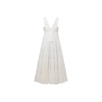 LOUIS VUITTON Monogram Fil Coupé Snap Button Strap Dress