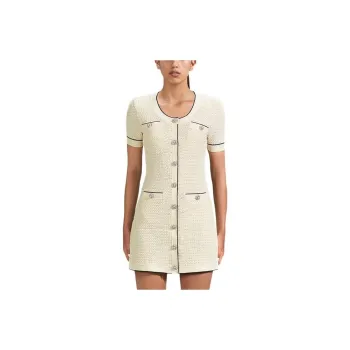 Self portrait Chinese New Year Short Sleeved Dresses Women's Ivory White