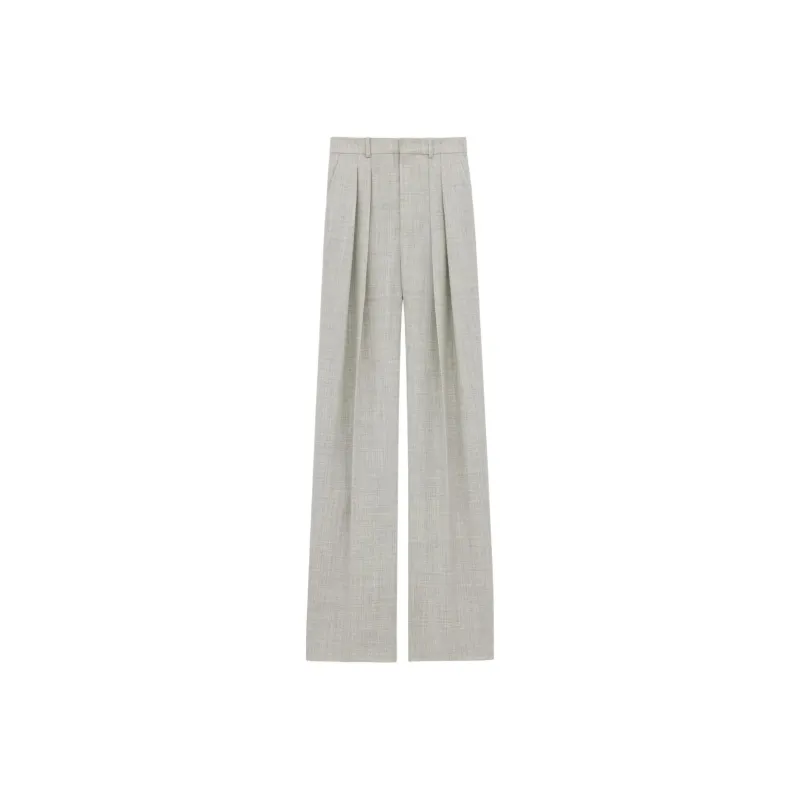 SAINT LAURENT Wool Wide leg Trousers-0