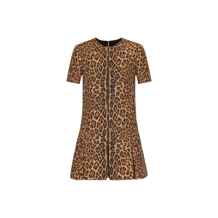 Valentino Short-Sleeved Dresses Women's Brown-0