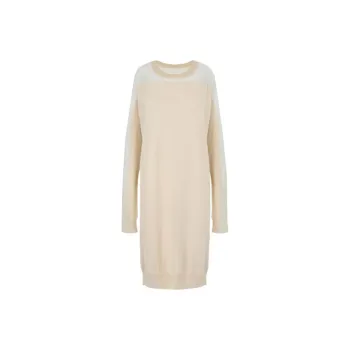 Maison Margiela Long Sleeved Dresses Women's Gray White