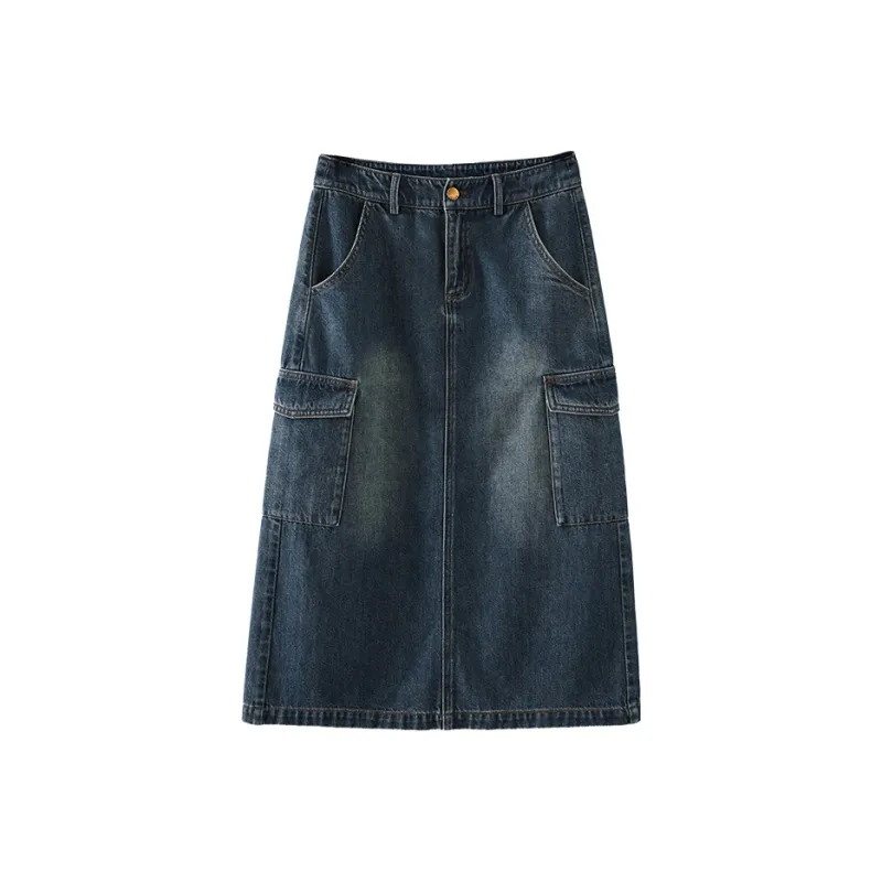YALIDA Denim Long Skirts Women's-6