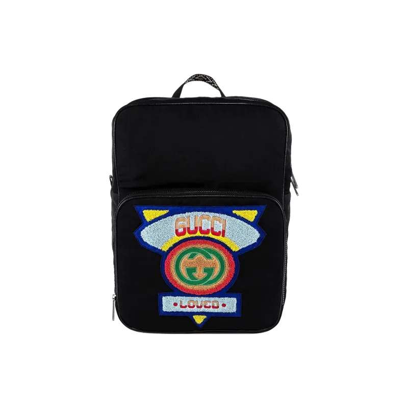 GUCCI Nylon Backpack Men's Black-0