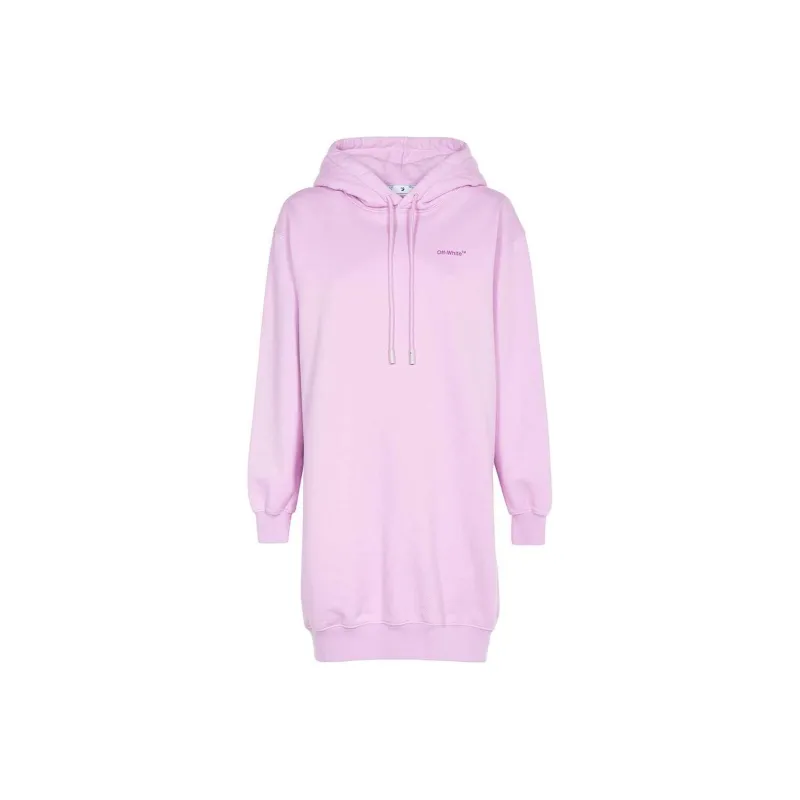 OFF WHITE Logo print Hooded Dress-0