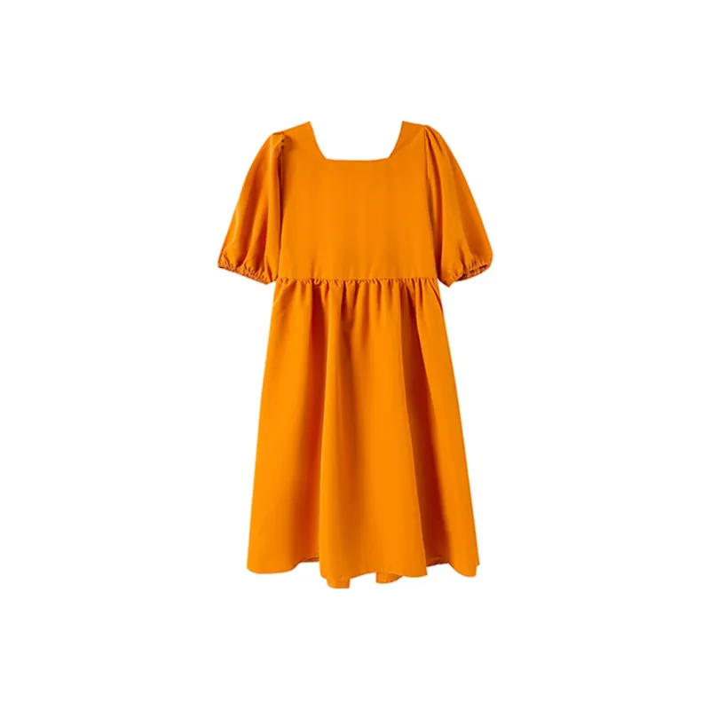 EIDOLON GRAIN Short Sleeved Dress Women's Orange-0
