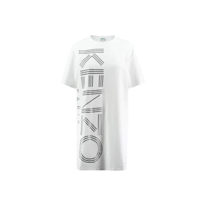 KENZO Short Sleeved Dresses Women's Ecru-0