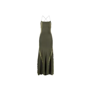 Jacquemus Crema Open back Ruched Dress