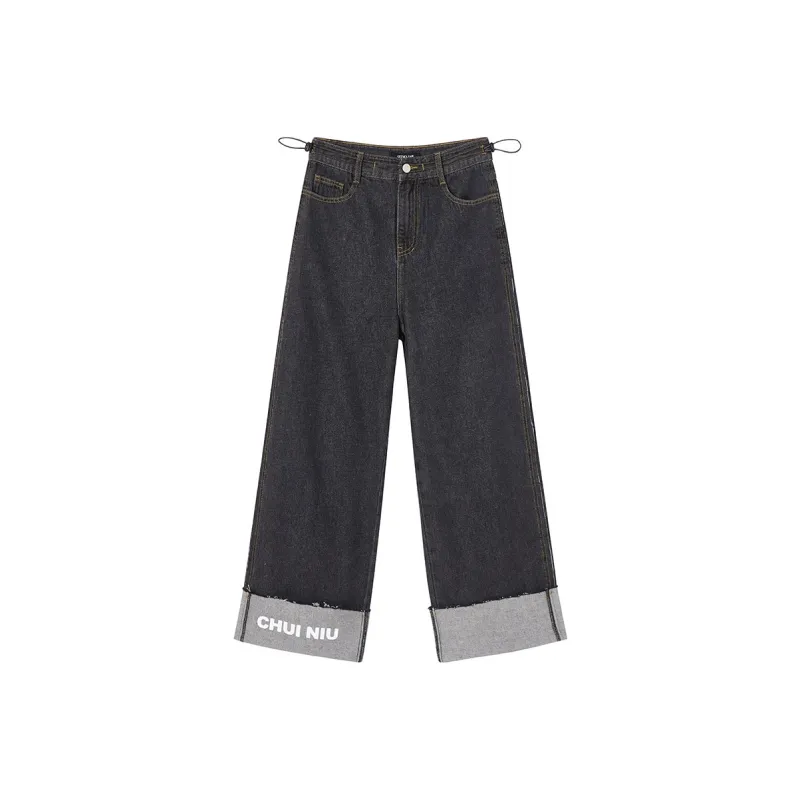SEENFAAN Straight Thickened Jeans Unisex-0