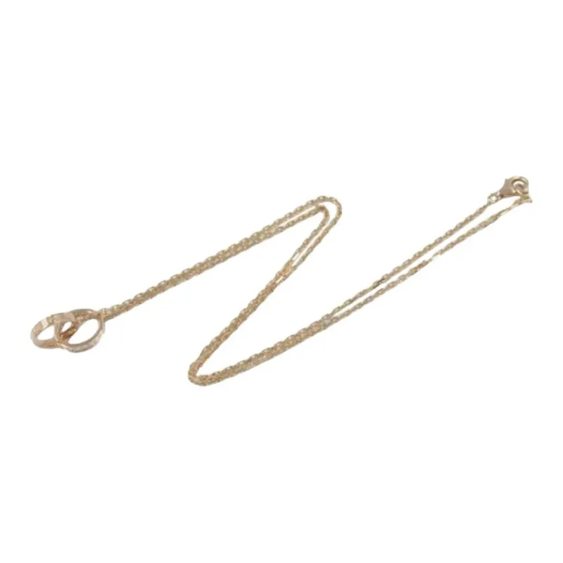 Cartier 2010s 18K Rose Gold Baby Love Diamond Necklace-1