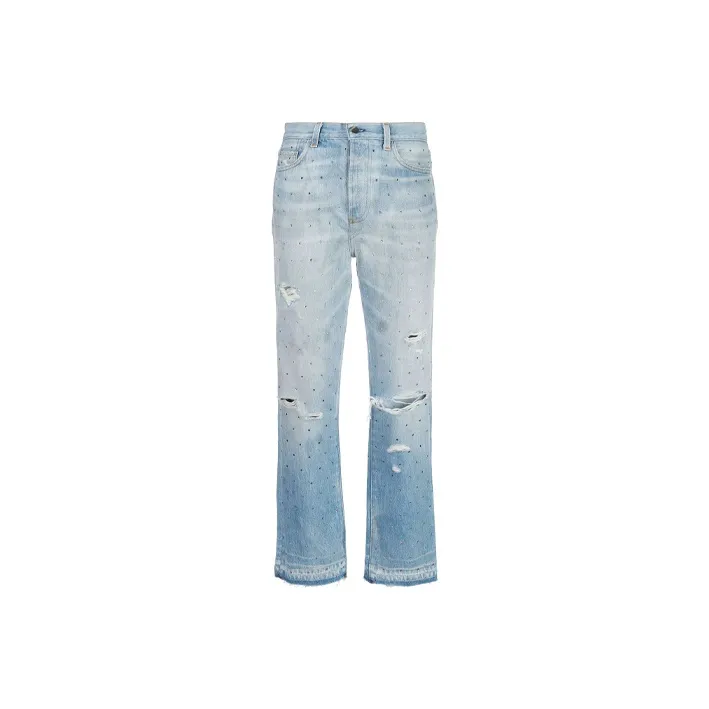 AMIRI Gradient Crystal Reconstructed Denim Pants 'Multi Indigo'-0