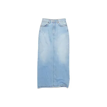 Acne Studios Denim Long Skirts Women's Light Blue