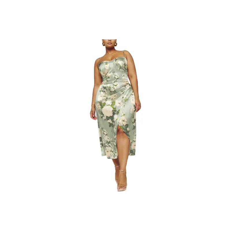 Reformation Slip Dresses Women's Mugwort Green-0