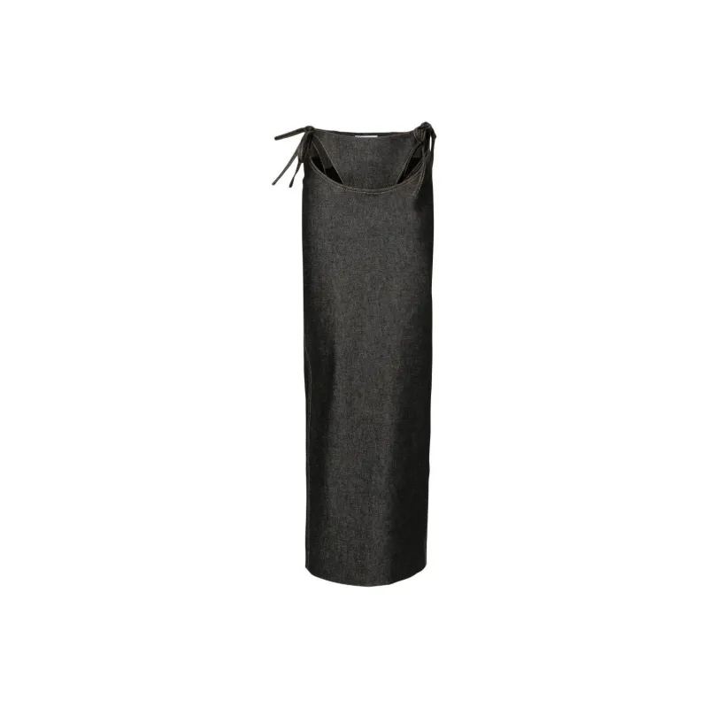 Aleksandre Akhalkatsishvili Layered Denim Maxi Skirt-0