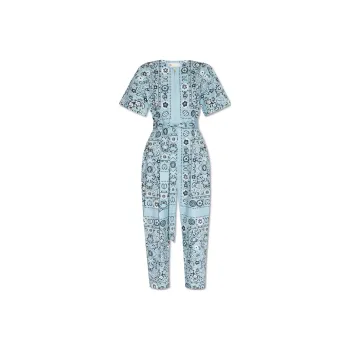 TORY BURCH Paisley Printed Short Sleeved Jumpsuit
