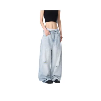 BENGEN Jeans Unisex Light Blue