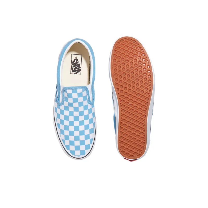 Vans CLASSIC SLIP ON Low Top Skateboard Shoes Women's Blue-3