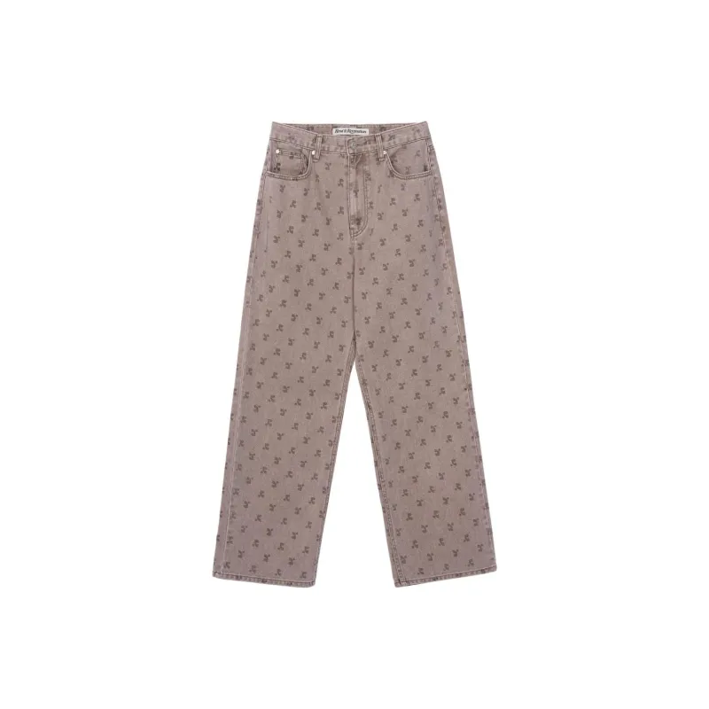 Rest&Recreation SS24 LOGO PRINTED JEANS Women's LIGHT BROWN/Light Brown-0