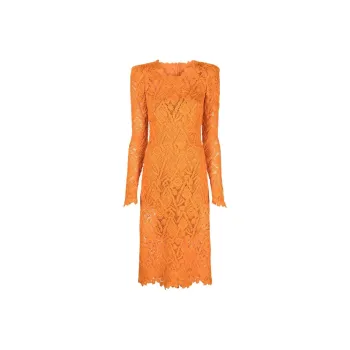 ERMANNO SCERVINO Macrame Lace Midi Dress