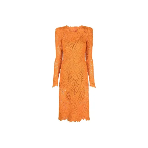 ERMANNO SCERVINO Macrame Lace Midi Dress