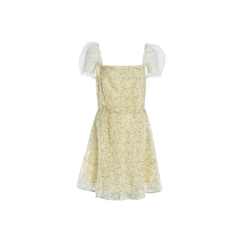 Marie Elie Short-Sleeved Dresses Women's Light Yellow-0