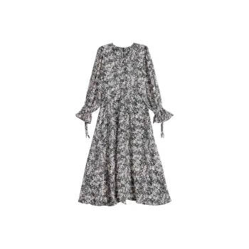 ONE PASS STUDIO Long-Sleeved Dresses Women's Floral