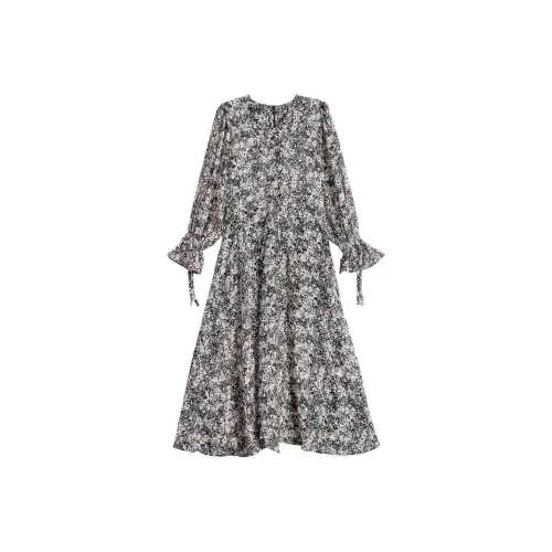 ONE PASS STUDIO Long-Sleeved Dresses Women's Floral