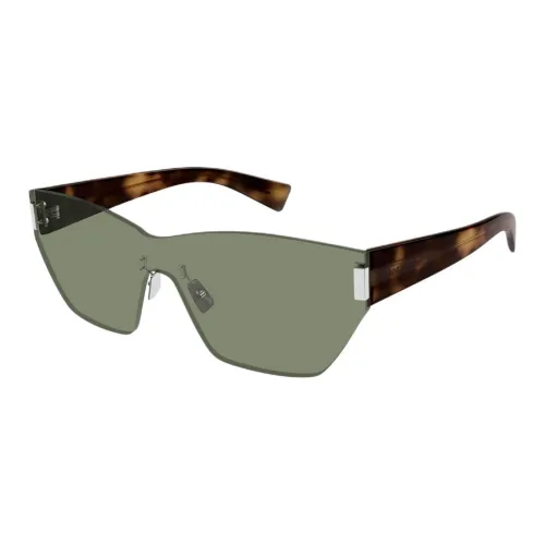 SAINT LAURENT Nylon Irregular Shape Sunglasses Women's Brown
