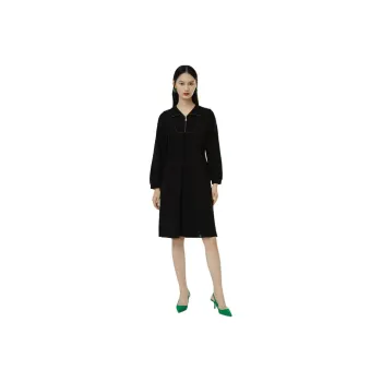 JZ. ANNAKRO Long-Sleeved Dresses Women's Plain Black