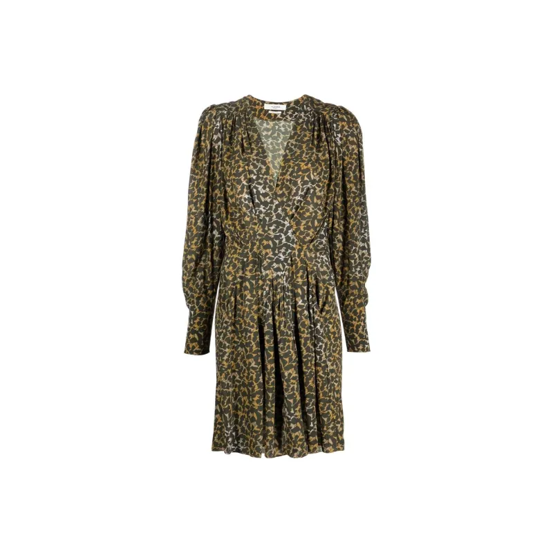ISABEL MARANT ETOILE Printed V Neck Mini Dress-0