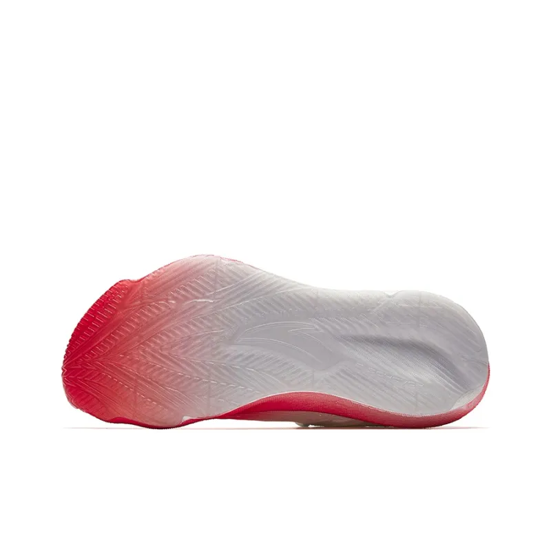 Anta Asphalt Road Fighter 2.0 Slip Resistant And Breathable Low Top Long Distance Running Shoes Men's White Red-4