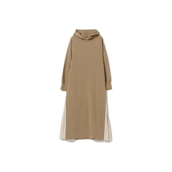 Beams Long Sleeved Dresses Women's Beige